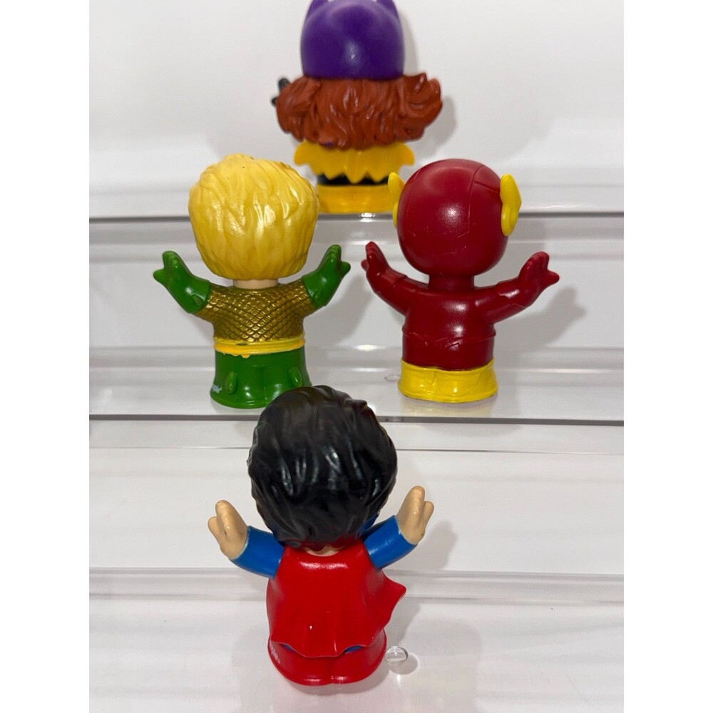 Fisher Price Little People DC Super Friends Lot 4 Superman Flash Aquaman Batgirl - Picture 3 of 7